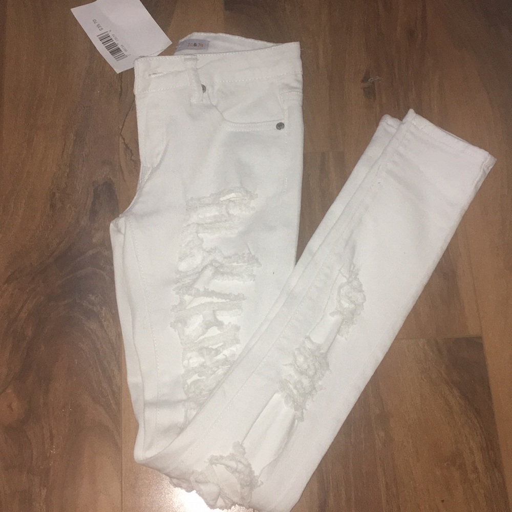 White Distressed Jeans